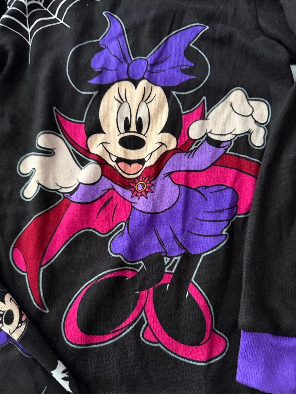 Disney Black, Purple and Pink Minnie Mouse Vampire Pajama Set